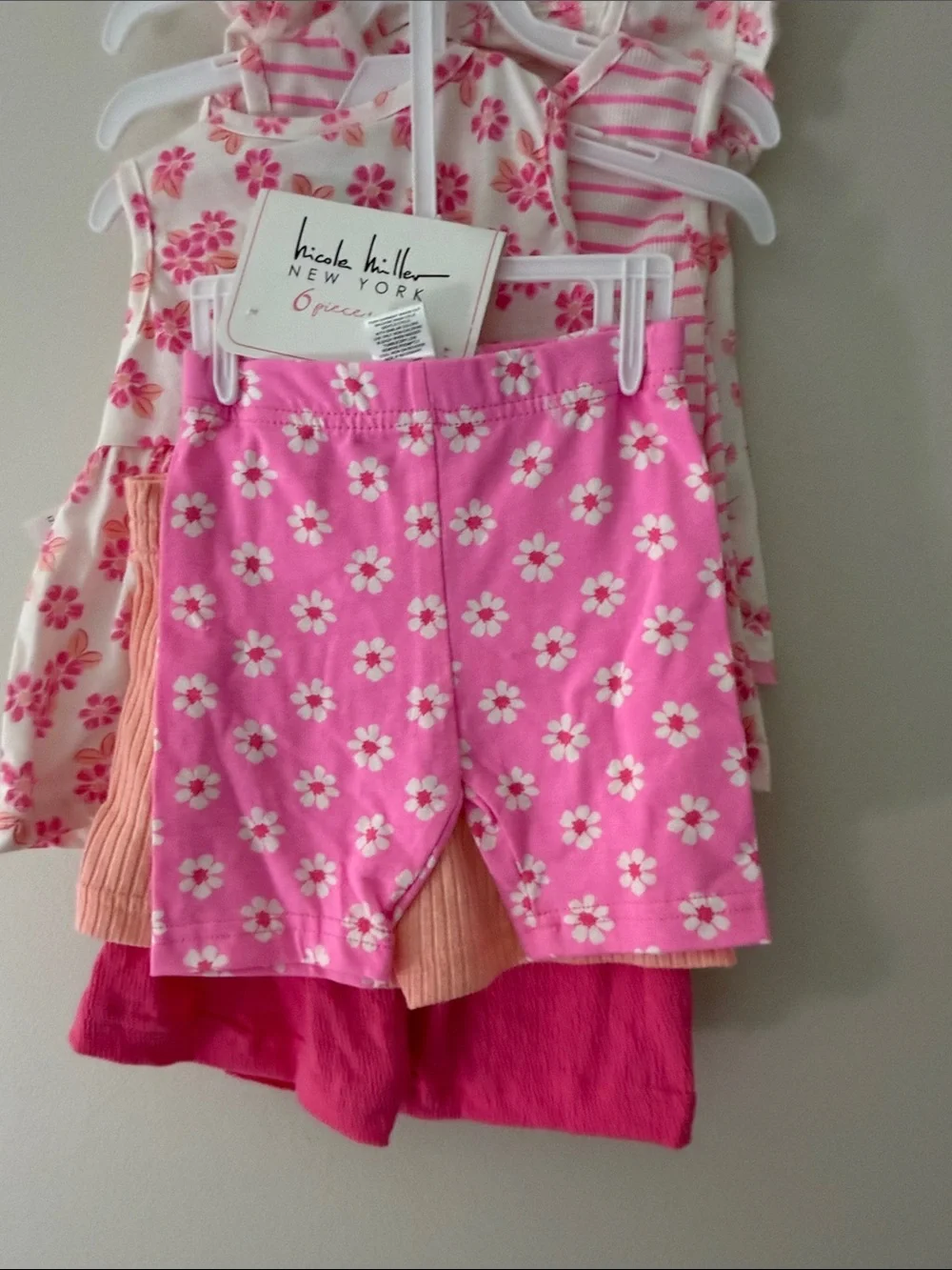 Girls Pink Floral & Stripe Pajama Set - 3-Piece Sleepwear